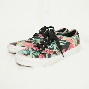 Van's Women's Red Green Black Tropical Sneakers